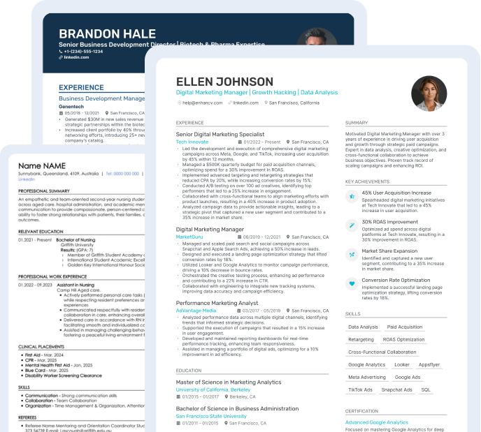 Professional resume templates